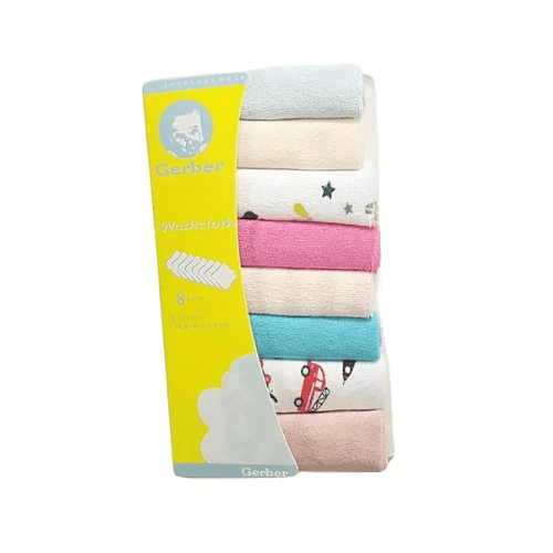 Baby Gerber Wash Cloth 8pc