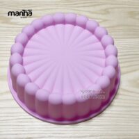 Large Silicone Cake Mold – Round Fluted Design