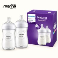 Philips Avent Natural Response Baby Feeding Bottle 260ml Twin Pack | 3-6m